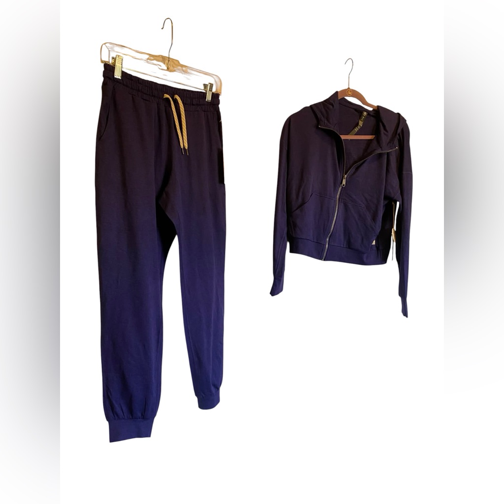 Nwt Vuori Full Zip Hoodie And Joggers Set Stellar Sky Heather Size Xs
